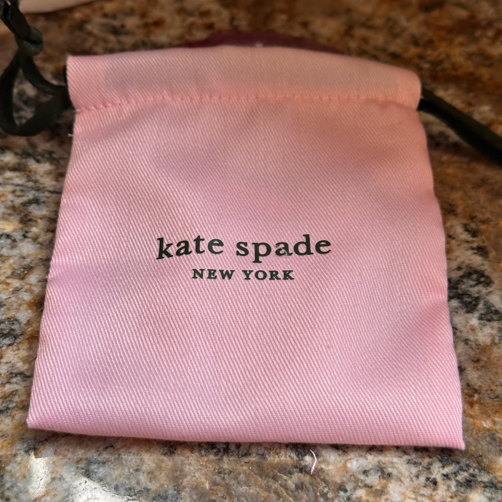 Kate Spade Green Enamel Rhinestone Stud Earrings - Picture 8 of 8